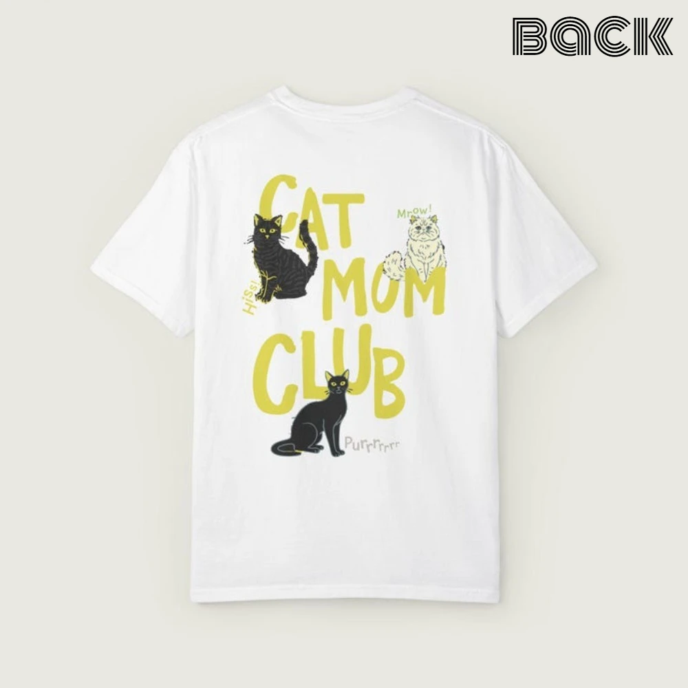 Chat maman Club chemise animaux amant cadeau chats mignons maman T-Shirt esthétique chat dame hauts décontracté mode cadeau pour son coton Streetwear