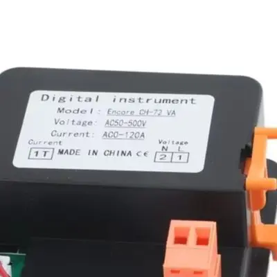 CH-72VA Embedded Digital AC Voltage Current Meter 50-500V 1-120A 1% Accuracy 72x72mm Black Flame Retardant Panel Instrument For