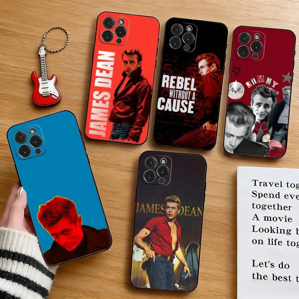 

J-James D-Dean Phone Case For iPhone 17,16,15,14,13,12,11 Plus,Pro Max,XS,Soft Silicone Black Cover