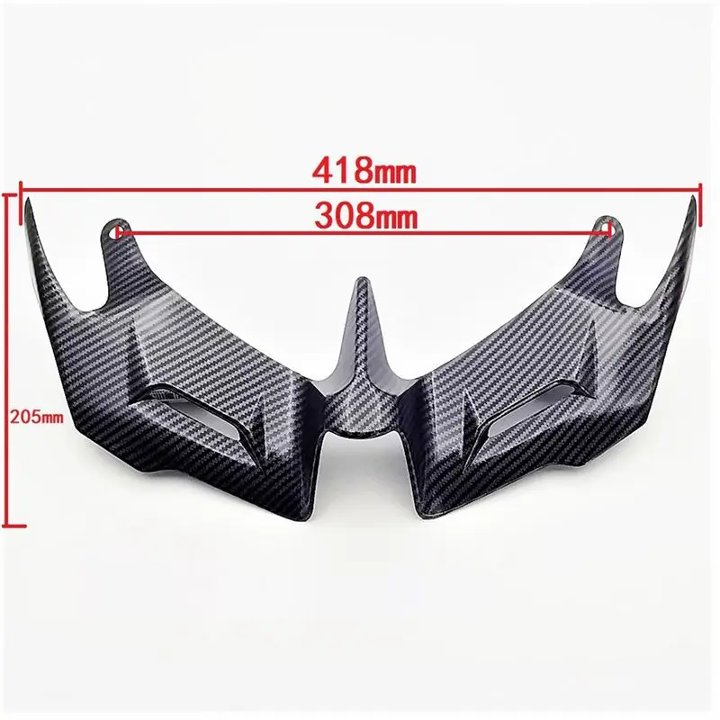 A11M-2X Motorcycle Front Aerodynamic Winglets Windshield Fairing Wing For YZF R3 R25 2014 - 2021 Carbon Fiber Pattern