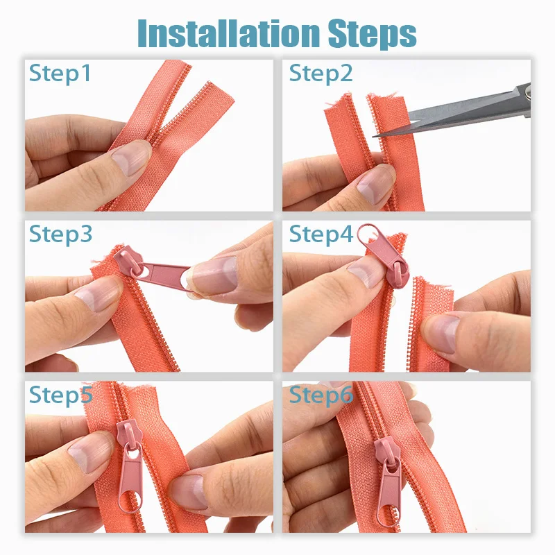 1-10M 3# 5# Nylon Coil Zipper Tape With Zippers Slider For Garment Bag Colorful Decor Zip Repair Kits DIY Sewing Accessories