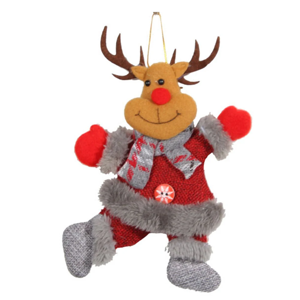 Dancing Santa Merry Christmas Ornaments Santa Snowman Elk Plush Pendant Christmas Tree Doll Holiday Seasonal Décor Ornaments