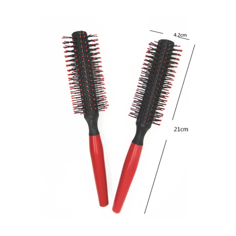 Professional พลาสติกกลม Quiff Roller Curly Hair Hairstyle Hairbrush Dressing Salon ตัดผมหวีเกลียวใหม่