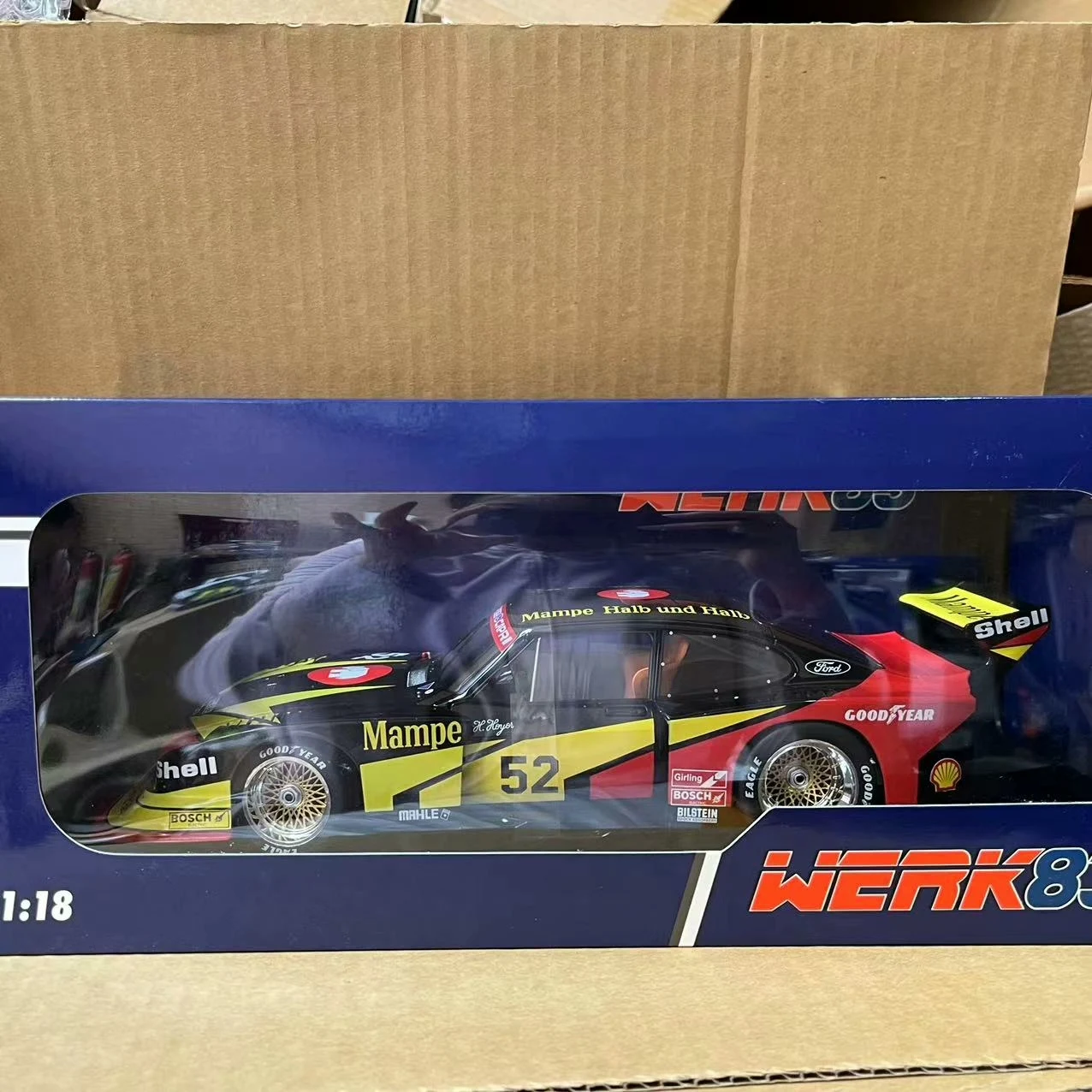 

Diecast WERK83 1/18 Scale FORD CAPRI # 52 Racing H7 Alloy Car Model