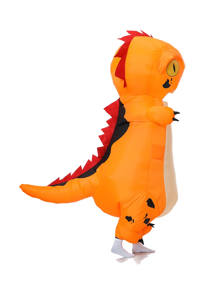 JYZCOS T-Rex Dinosaur Inflatable Costume Cartoon Head-turning Dinosaur Fancy Mascot Anime Halloween Costume For Adult