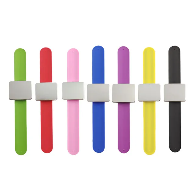 Coussretours d'épingle de couture magnétique de poignet en silicone coloré, coussretours de poignet, stockage sûr d'épingles de bracelet, porte-épingle de bracelet de couture 1