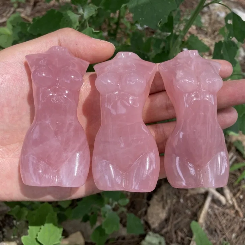 Natural Rose Quartz Goddess, Quartz Crystal Beauty, Crystal Heal, Healing Energy, Crystal Sculpture, Quartz Palm Stone Gift