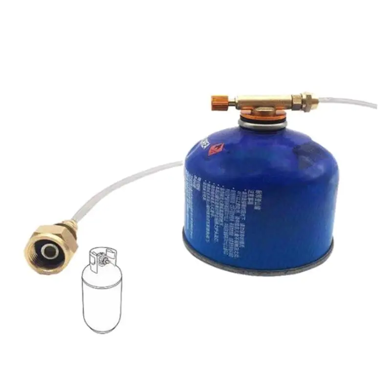 652F في الهواء الطلق موقد الغاز تخيم موقد بروبان محول إعادة ملء الموقد LPG أسطوانة مسطحة لمحول حاوية مقرنة الخزان #4