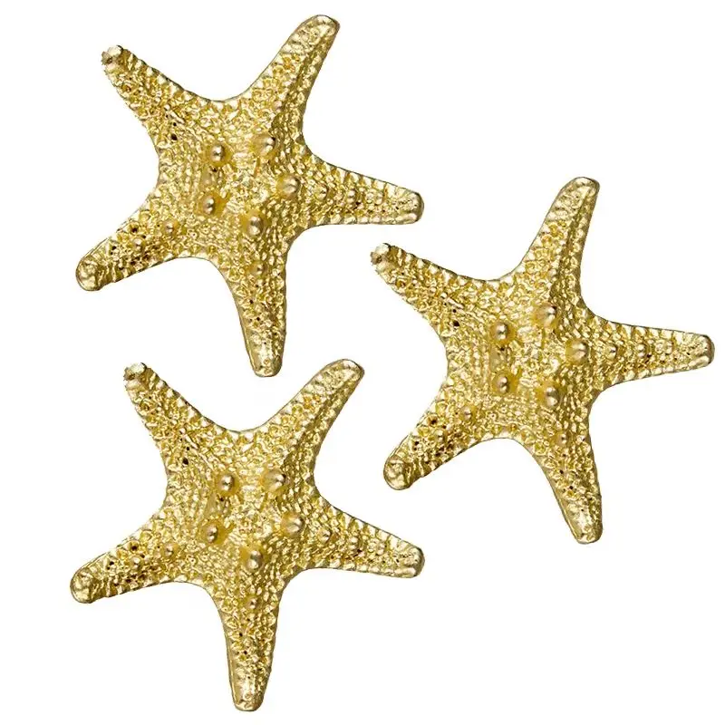 

ГОРЯЧИЕ 8 шт., твердые латунные мебельные ручки в виде морской звезды, ручки для ящиков, шкаф, шкаф, комод, дверные ручки