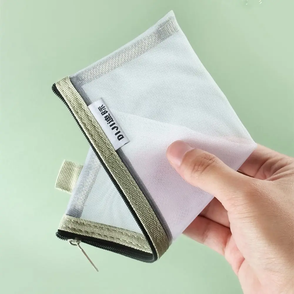 أكياس النايلون محفظة صغيرة سستة الحقيبة فرشاة التجميل حقيبة ملفات شفافة حقيبة أدوات مكتبية شبكة حقيبة أقلام رصاص أكياس تخزين شبكية