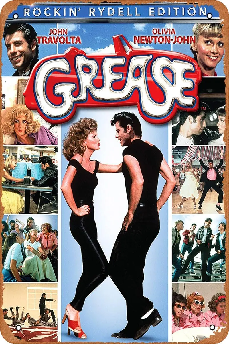 Retro Metal Sign Vintage Tin Sign Grease Movie Poster for Cafe Bar Man Cave Office Garage Home Wall Art Decor Gift 12 X 8 i sign