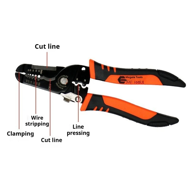 Electricians Wire Stripper Mechanical Workshop Tool Sturdy and Durable Multifunctional Cutting Pliers Professional Hand Tools