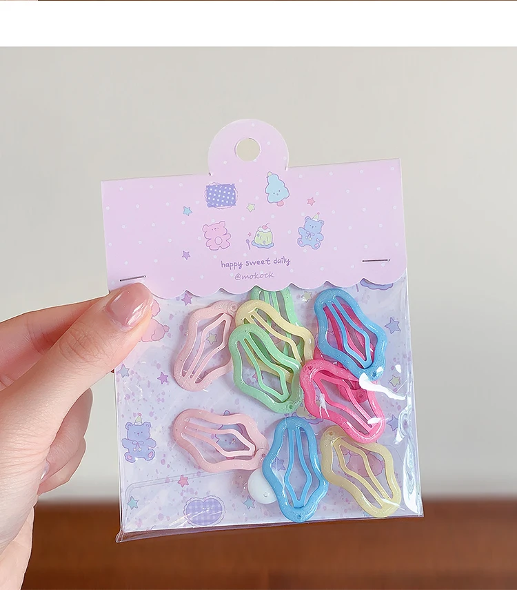 10 Stück/Set Bedruckte Haarspangen für Mädchen, Haarschonende Geometrische Haarklammern mit Frucht- und Blumenmuster, Haaraccessoires für Kinder und Kleinkinder – Detail 10