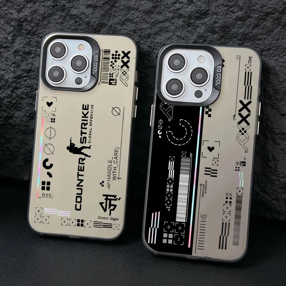 حافظة لهاتف سامسونج جالاكسي S25 S24 S23 S22 S21 S20 نوت 20 FE Ultra Edge Plus 5G مضادة للسقوط من Fashion Ins Game CSGO 2