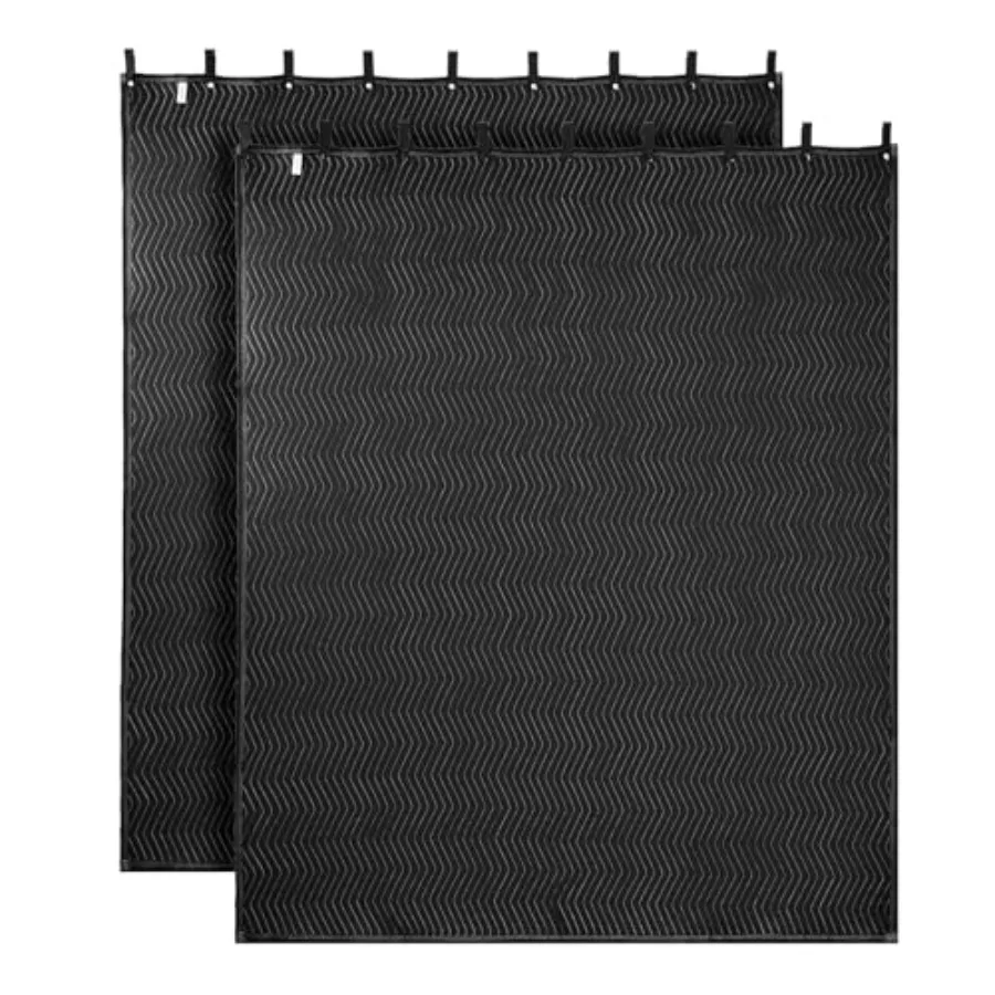 

2 шт. звукопоглощающих одеял Soundof Curins, 96 x 80 дюймов, с люверсами, студийное одеяло с люверсами для звукоизоляции дверей