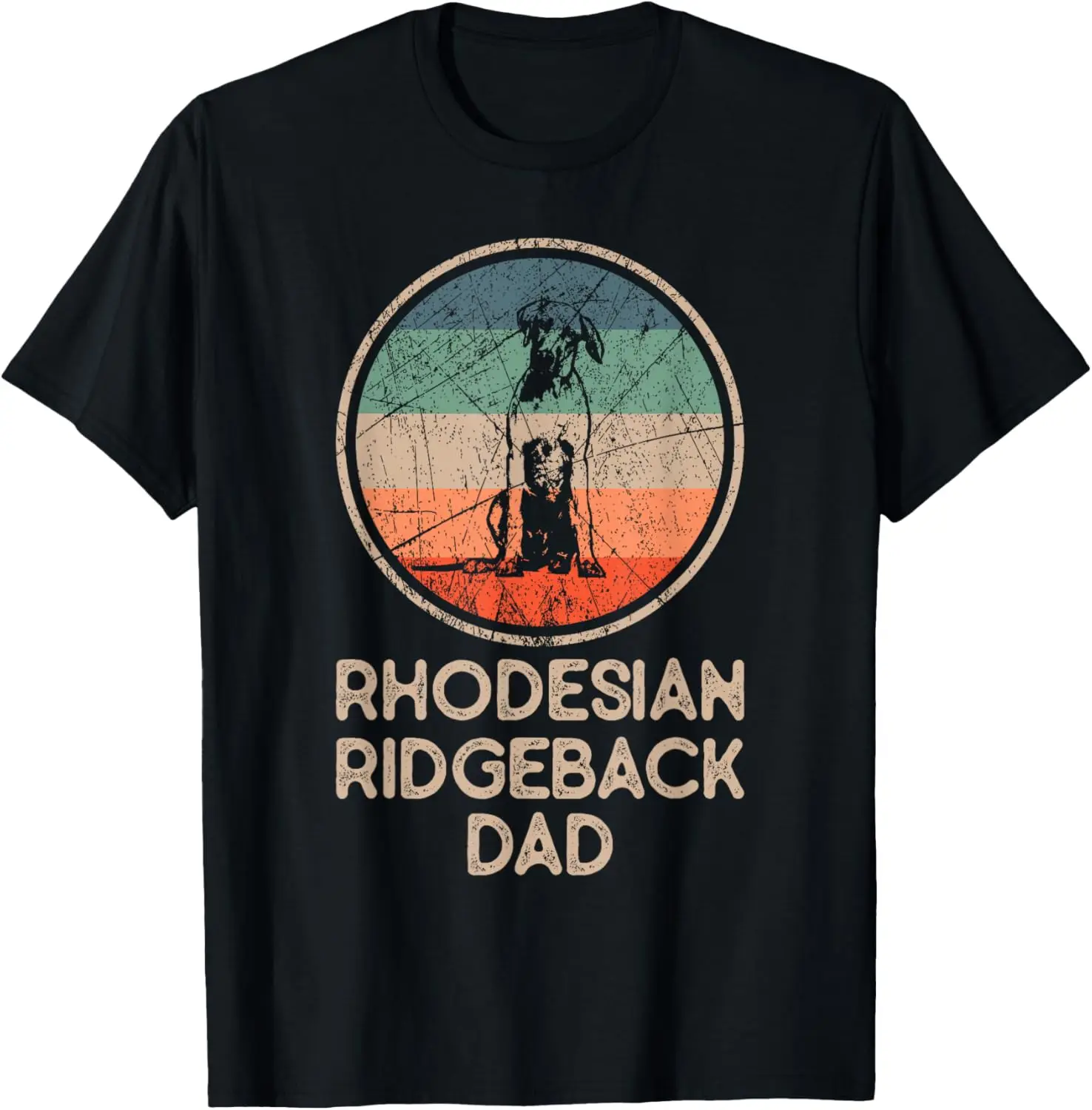 Rhodesian Ridgeback Dog - Vintage Rhodesian Ridgeback Dad T-Shirt