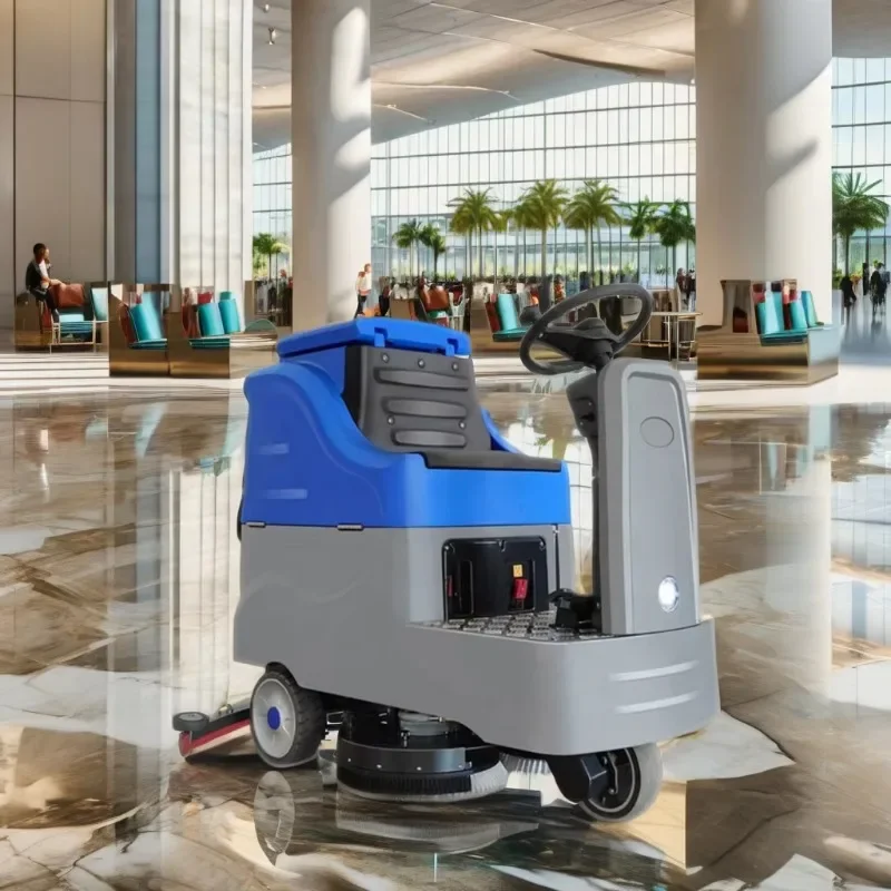 YG 48V Floor Drive Sweeper Suitable for Hotels Farms Sites with Battery Side Brush Floor Sweeper Floor Washer Machine