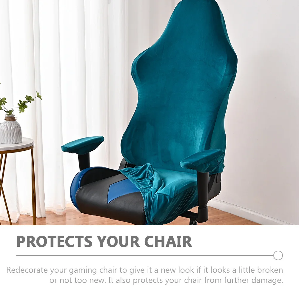 

1Set Gaming Chair Cover Upgrade Worn Chairs with Protective Slipcover for Office Computer Room Swivel Chair Armrest Support