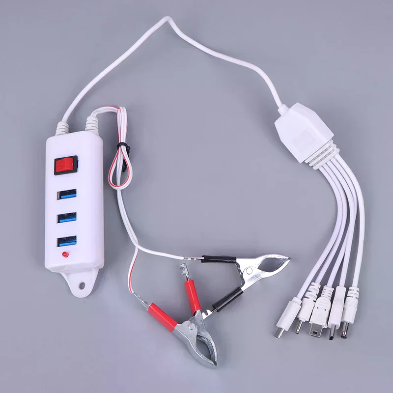 3USB Clip With Switch Charger Mobile Phone Charger USB Interface Universal Battery Mobile Phone Charger