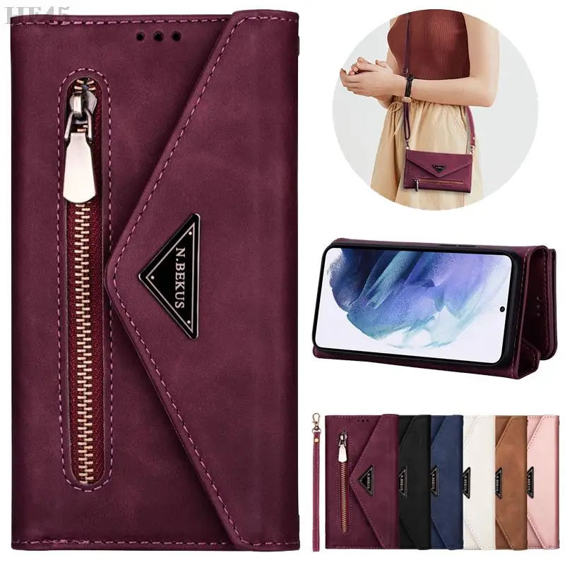 

Leather Case For Samsung Galaxy S23 Ultra S22 Plus S21 S20 FE A71 A54 A53 A51 A21S A14 Note 20 10 Plus Wallet Phone Cover Shell