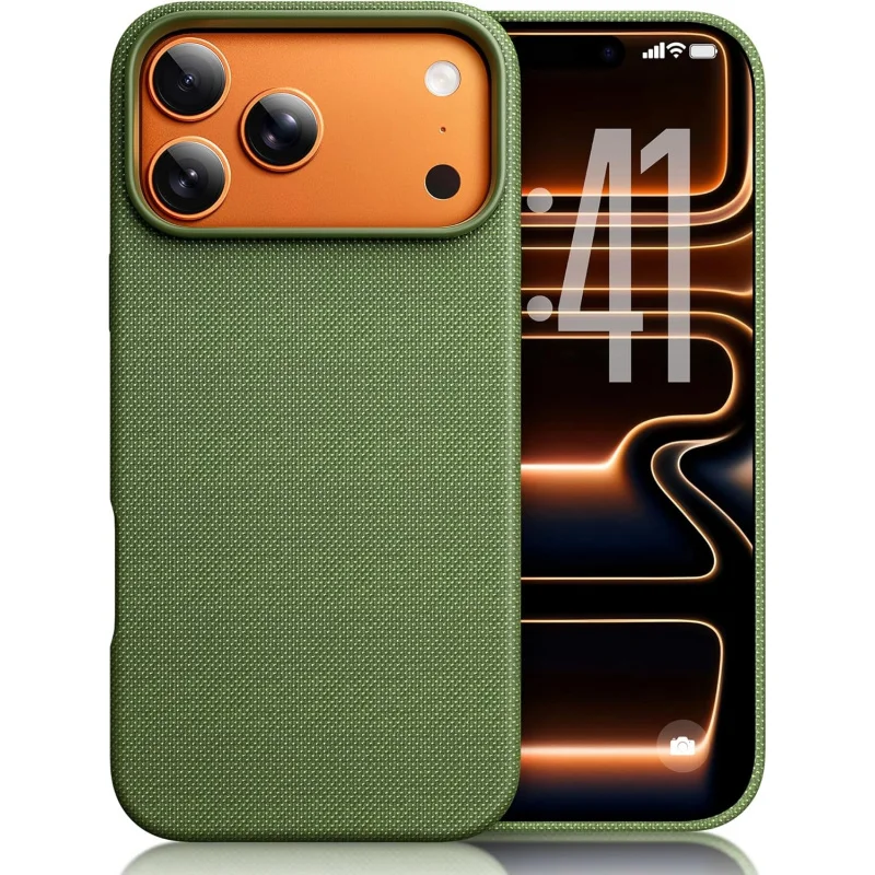 

Чехол для iPhone 17 Pro Max с MagSafe 2026, противоударный, противоскользящий, из премиальной тканой ткани