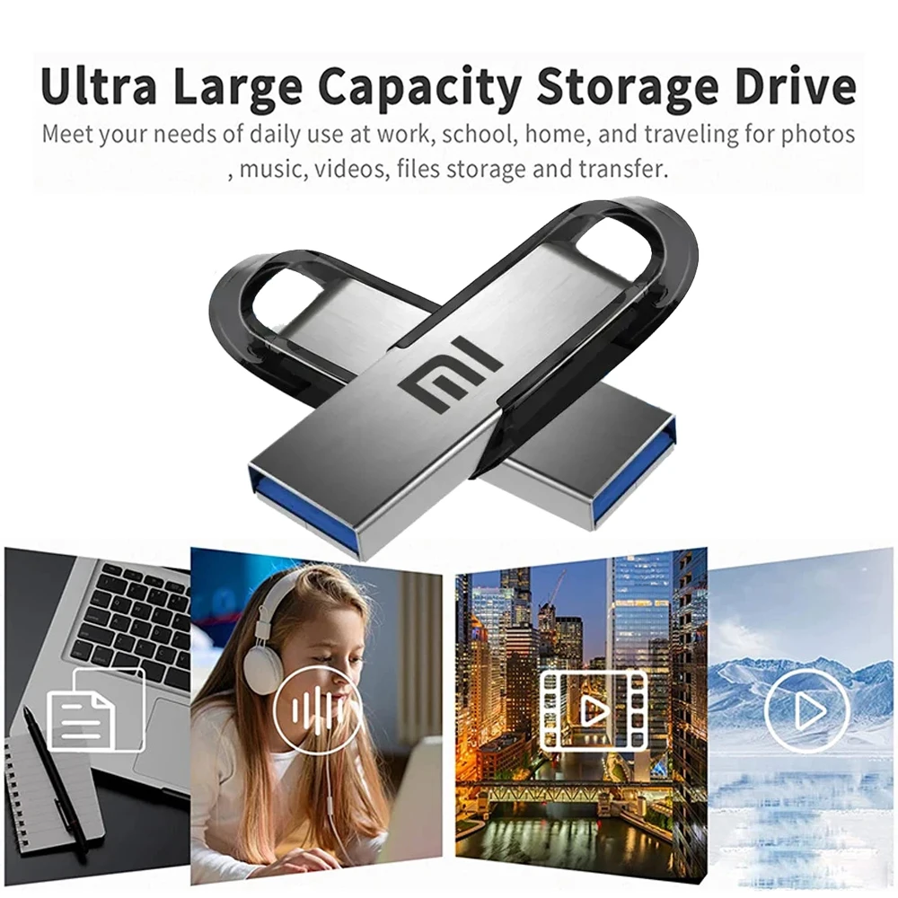 Xiaomi 2TB USB 3.0 Flash Drives High Speed Metal Pendrive 1TB 512GB 256GB Pen Drives USB Memory Stick For Car Phone Computer PS5