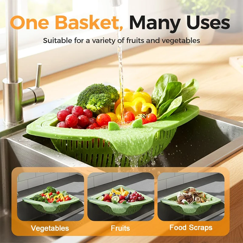 Magnetic Drainage Filter Basket, Kitchen Corner Sink Strainer, Triangular Storage Rack, Kitchen Storage For Draining & Storage