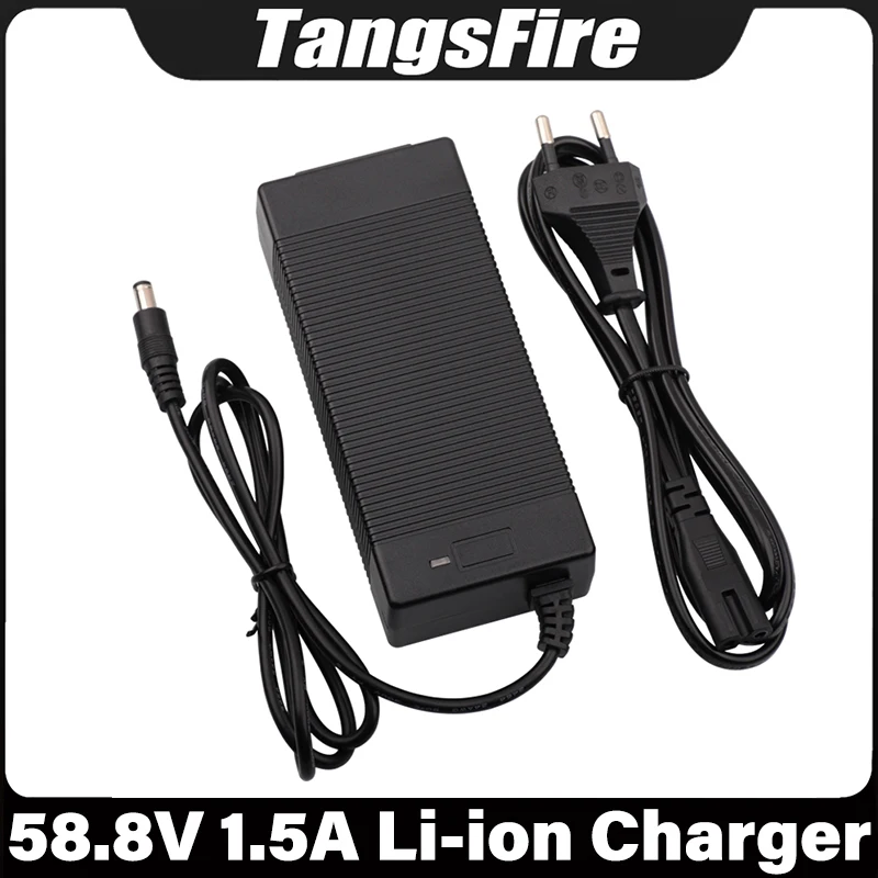 

58.8V 1.5A 18650 Lithium Battery Charger 14Series For 52V Li-ion Battery Pack Charger Selectable EU/US/AU/UK/KR Adapter