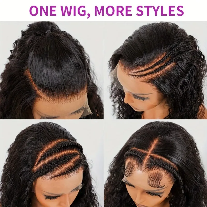 13x5 موجة المياه الطبيعية الأسود الدانتيل أمامي الشعر البشري جيري الضفيرة على استعداد لارتداء قبل قطعها قبل قطع الدانتيل شعر مستعار واقعي #5