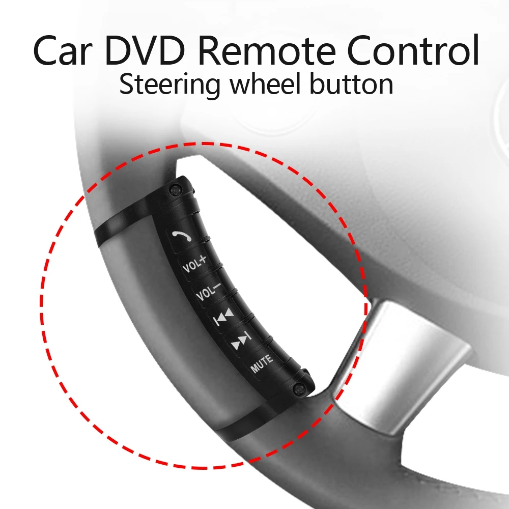 NEW HOT In Stock-Universal Car Steering Wheel Remote Control Button Multi-Function Wireless Bluetooth Control For 2DIN DVD Playe