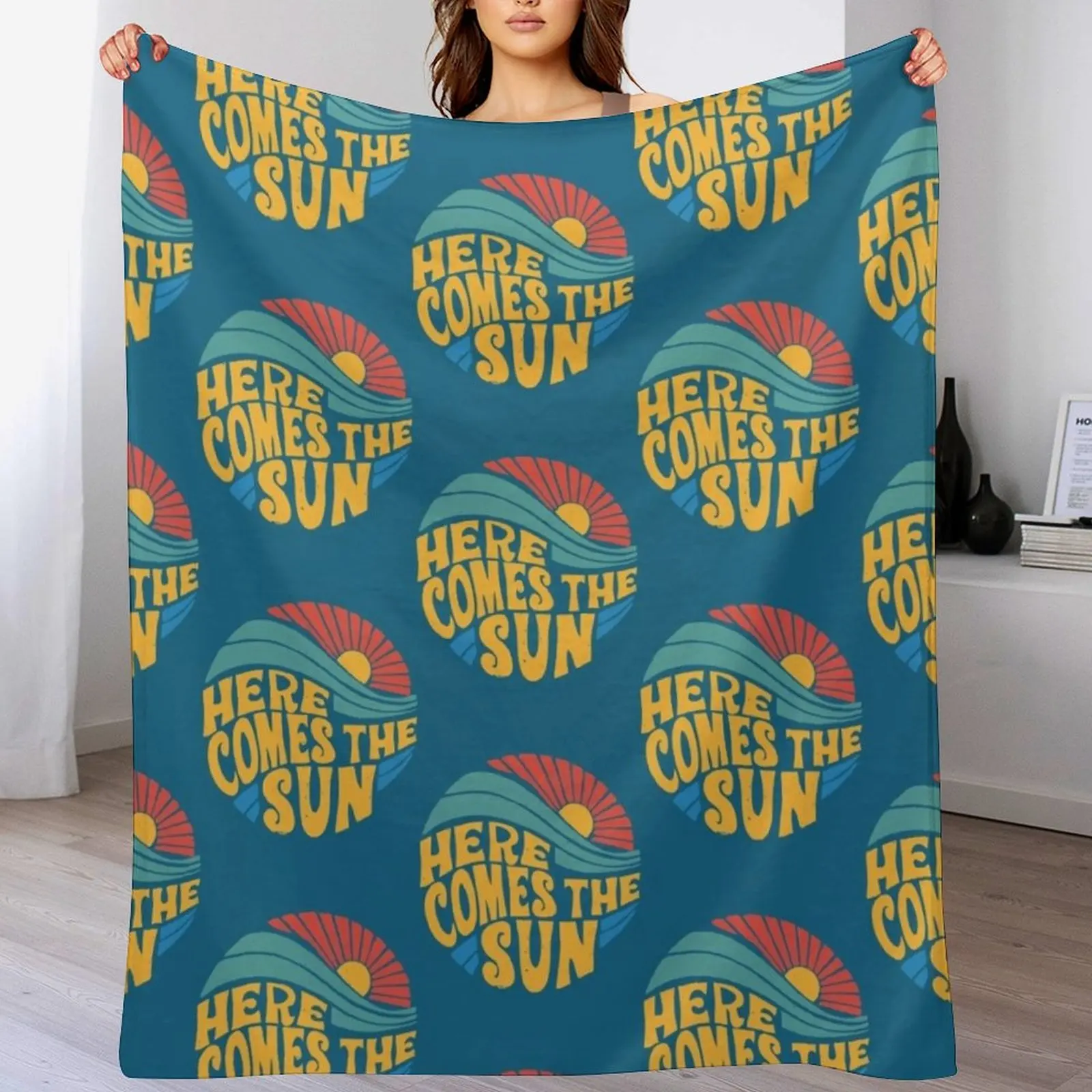 

Here Comes the Sun Throw Blanket Luxury Weighted Flannels Blankets