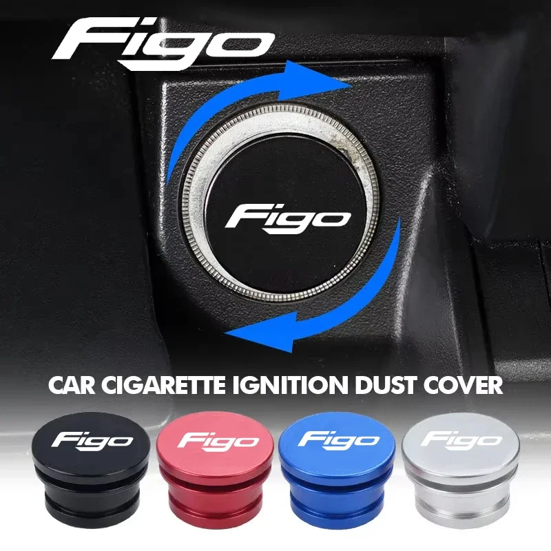 Tapa protectora a prueba de polvo para encendedor de cigarrillos, con logotipo de Ford FIGO, enchufe para encendedor de coche, tapón antipolvo, accesorio decorativo interior