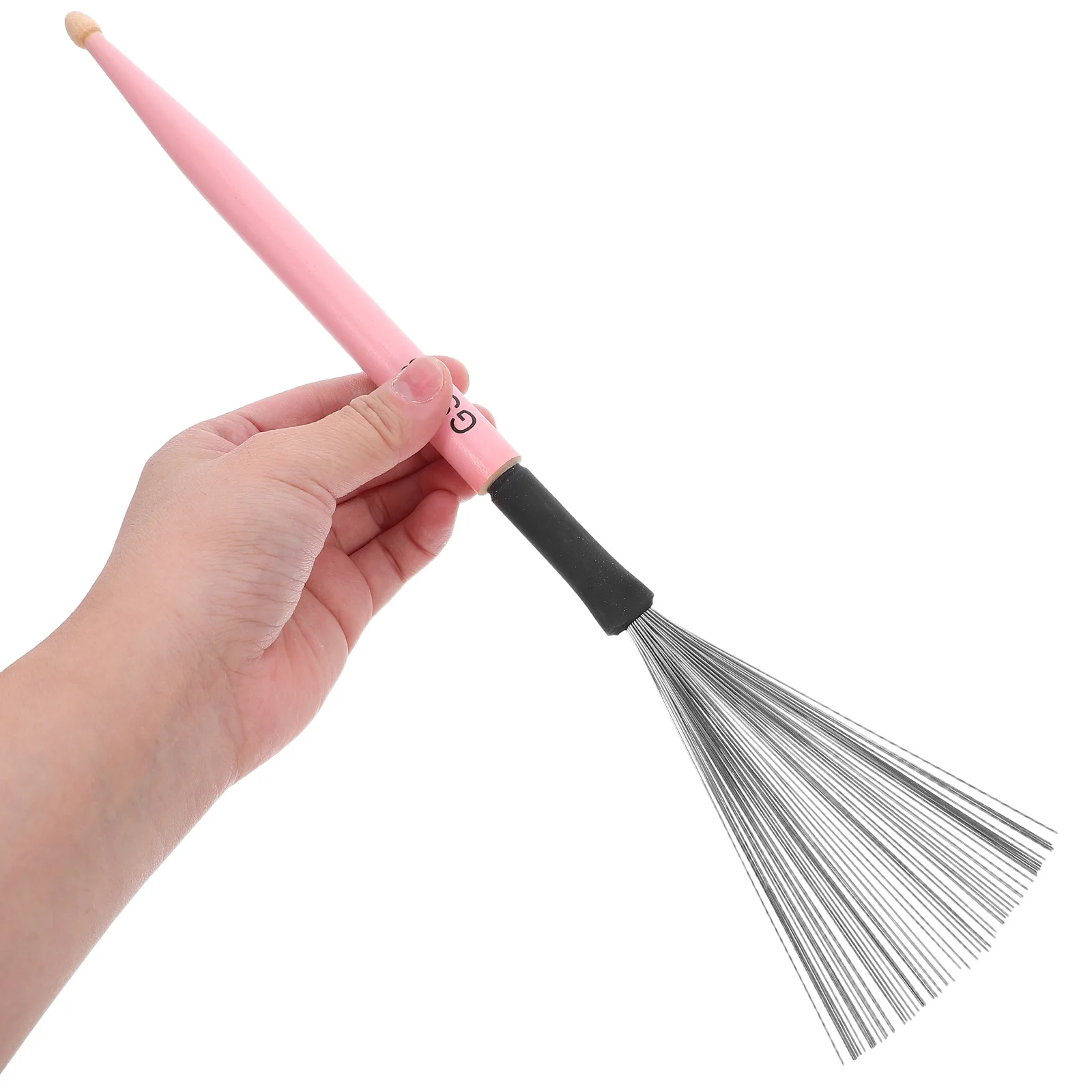 

1Pair Drum Wire Brush Carbon Steel Durable Jazz Drum Brush Wood Handle Percussion Instrument Accessory Professional Set