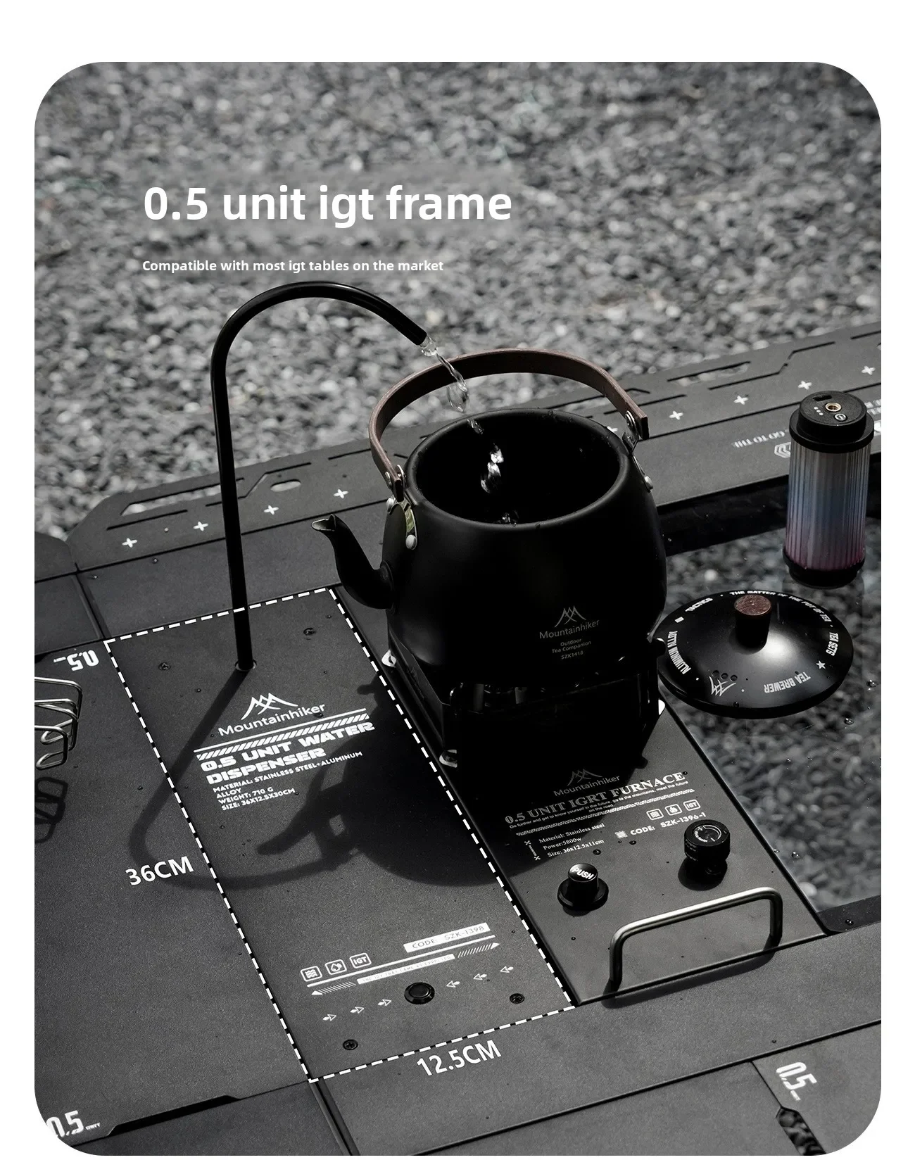 Mountainhiker 0,5 Einheit IGT Ofen Schwarz Outdoor Camping Tragbarer Gasofen Aluminiumlegierung Eingebetteter Mehrzweckherd – Detail 3