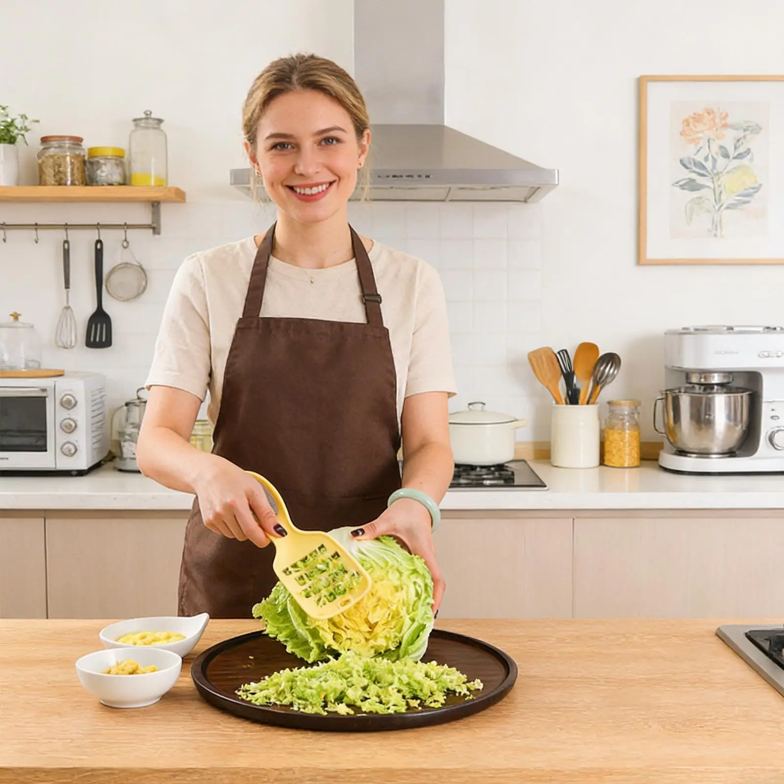 Cabbage Shredder Stainless Steel Dishwasher-Safe Kitchen Slicer Cabbage Slicer For Citrus Fruits Ginger Garlic Cheese Carrot