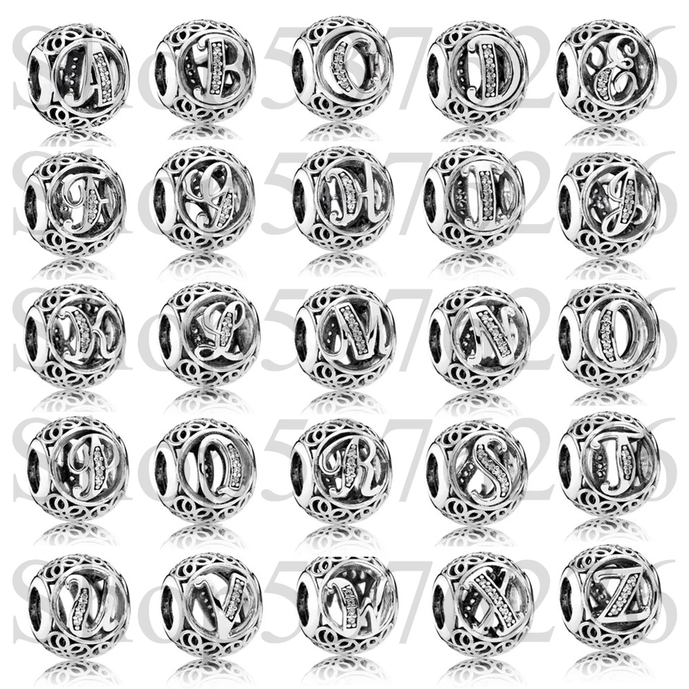 Women'S Fashion From The 20S - 925 Sterling Silver Bead Alphabet Letter