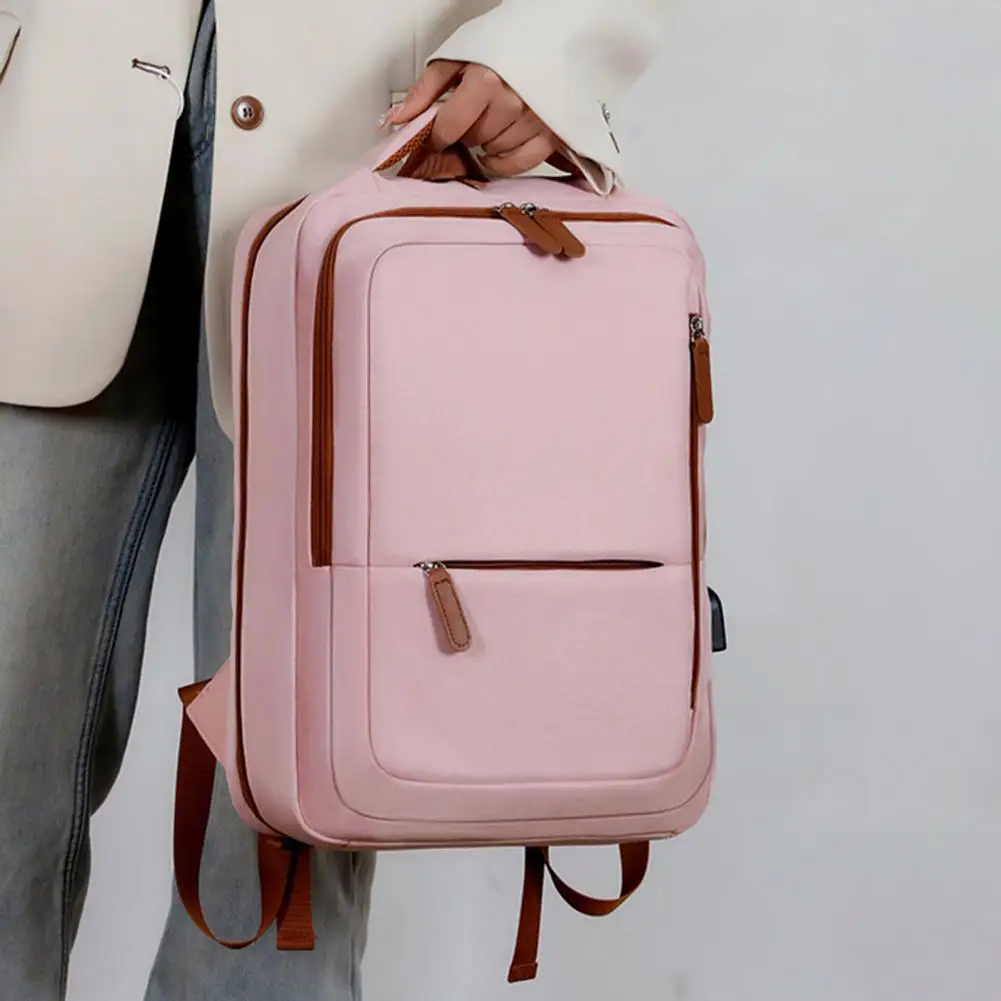 Mochila con puerto de carga externo Mochila expandible versátil con bolsillos húmedos y secos Bolsa antirrobo para computadora portátil Usb para empresas