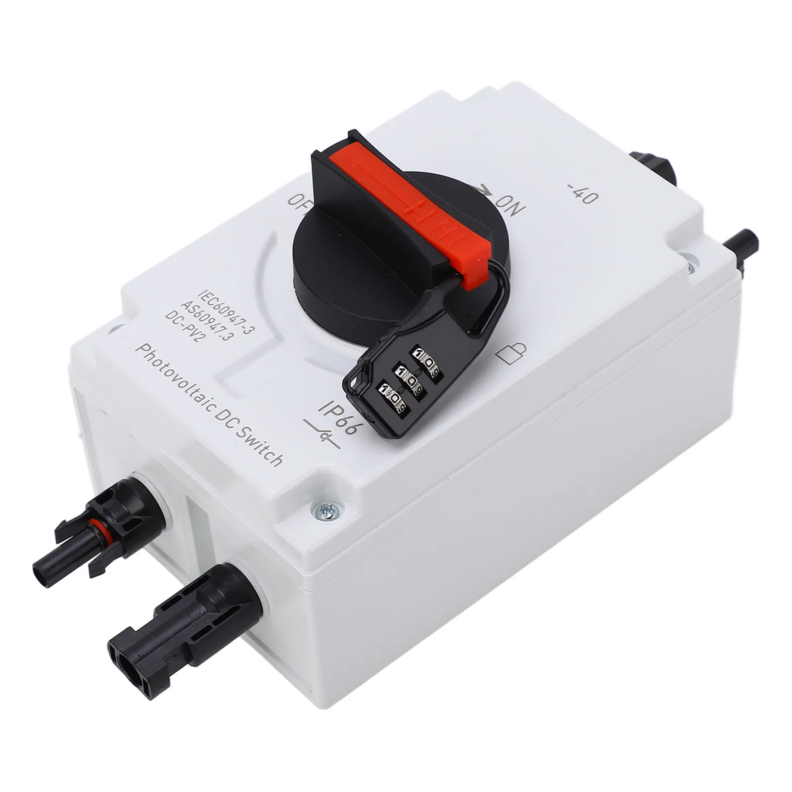 

Фотоэлектрический солнечный разъединитель 32A 4P IP66 Водонепроницаемый фотоэлектрический изолятор Солнечный переключатель с паролем DC1200V