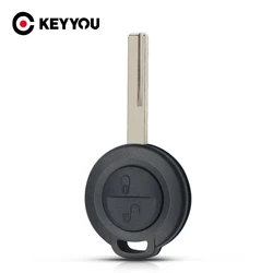 KEYYOU 2pcs/lot Remote 2 Buttons Car Key Shell Cover Case For Mitsubishi Colt Warior Carisma Spacestar Straight Key Uncut Blade