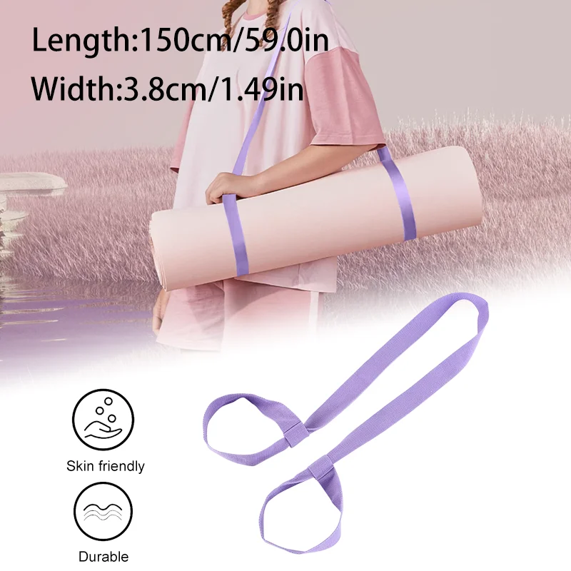 Yoga Mat Strap Belt Adjustable Sports Sling Shoulder Carry Strap Belt Exercise Stretch Elastic Yoga Belt Yoga Mat Binding Belt