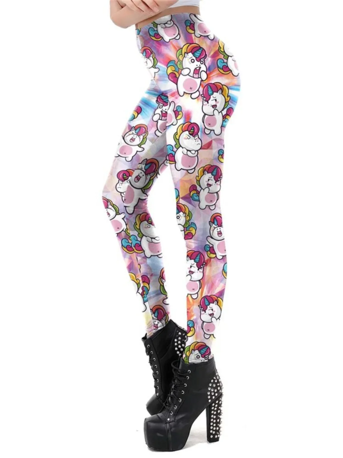 Hohe Taille Gedruckt Street Sle Enge Hosen Frauen Faionable Basis Schicht Casual Lange Hosen