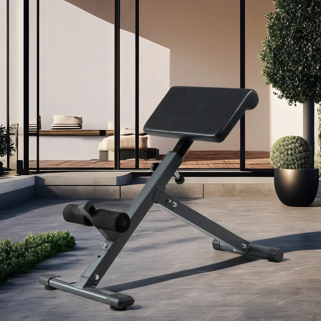 

Commercial Quality Steel Roman Chair Reverse Hyper Extension High Tech Indoor Lower Back Exercise Bench for Home Usepromote sale