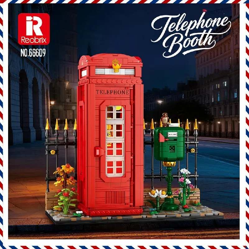 

Telephone Booth LED House Buildings Blocks City Street View Store Architecture Brick Model Kit Boys Toy Adults Kid Gift 1707PCS
