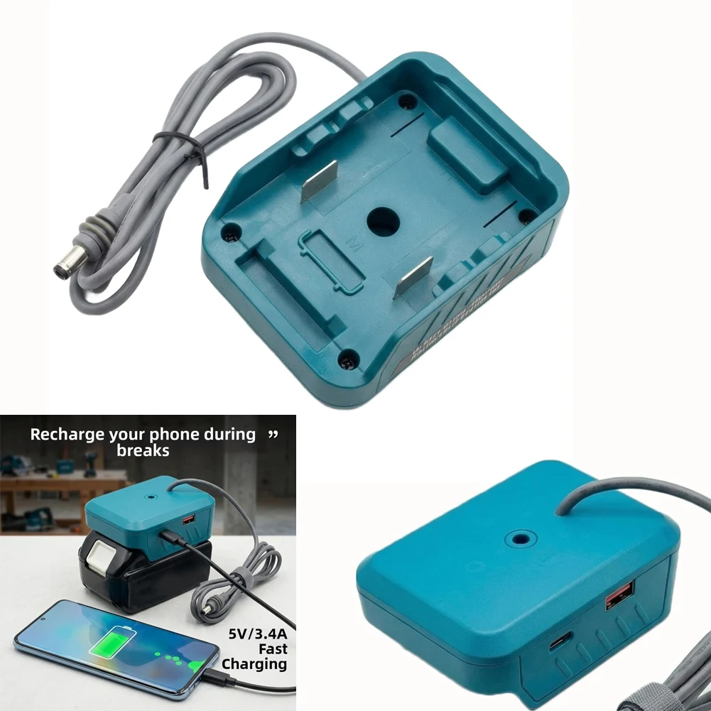 As Show 18W Dual USB Charger Dual Usb Charger USB-C USB-A Adapter Precise Contact Alignment ABS Material Dual USB Ports