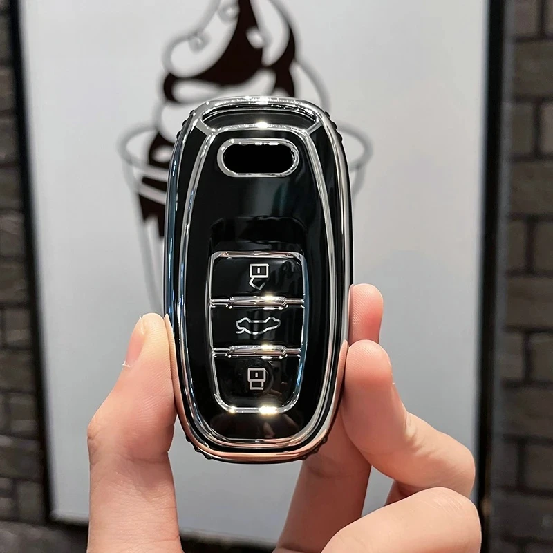 

Мягкий чехол из ТПУ с 6D покрытием для автомобильного пульта дистанционного управления, чехол для Audi A1 A3 A4 A5 A6 A7 A8 Quattro Q3 Q5 Q7 2009-2015, аксессуары
