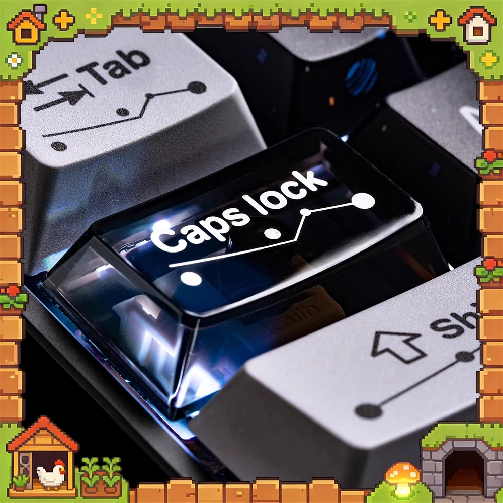 

PIIFOX KC-SZXQ PC Keycaps Customization Heat Sublimates Personality Keyboard Keycaps PBT Original Transparent PC Accessories