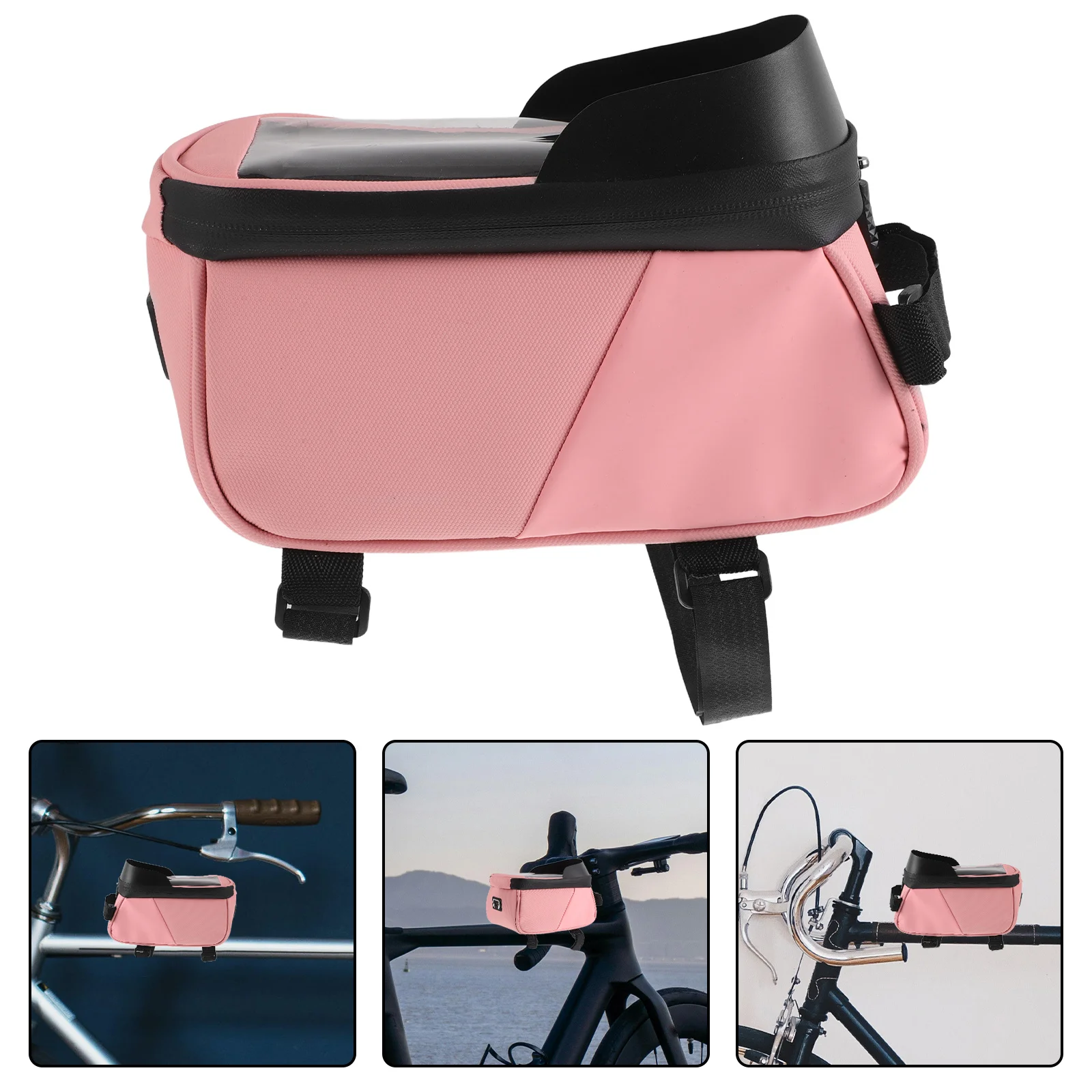 

Bicycle Bike Bag Multifunctional Waterproof Front Frame Phone Holder Tube Organizer Cycling Accessories Compatible Phones Under