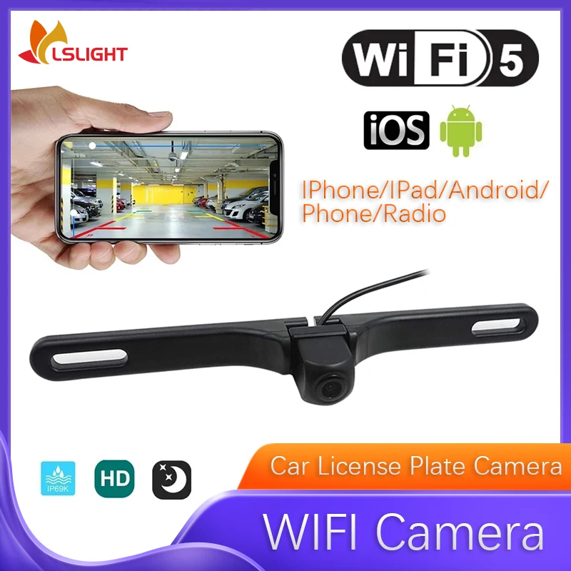 

Rear View Car Camera 5G Wireless WiFi 170 ° Reversing HD Night Vision Waterproof Camera General Motors Electronic Accessories