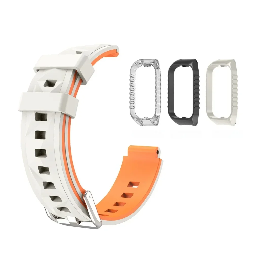 

TPU Case + Strap For Redmi Band 2 3 Bracelet Ice Crystal Diamond Pattern Waterproof Silicone Sport Band Watch Accessories Correa