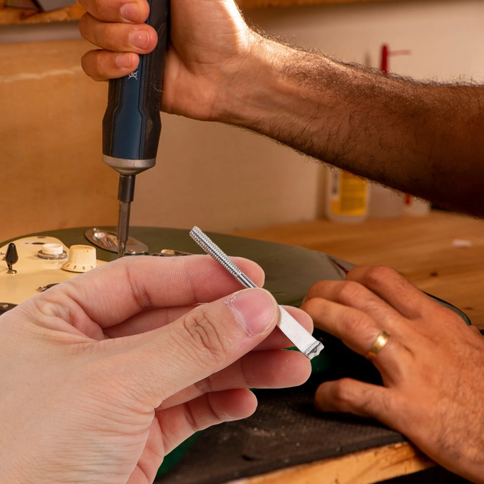 

4 Pcs Banjo Bracket Shoe Hooks Instrument Repair Kit Hardware Maintenance Accessories Metal Replacement